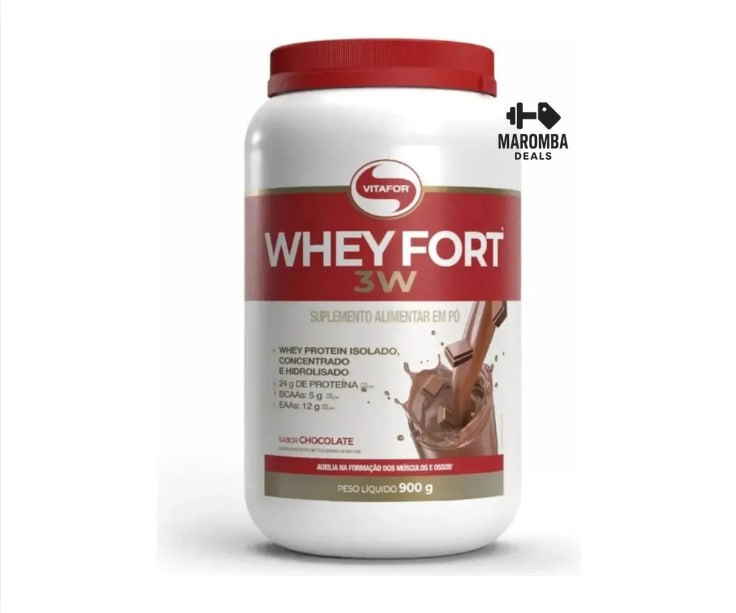 Vitafor Whey Fort 3w Vitafor Whey Protein Whey Fort 3w 900g Chocolate Vitafor Pó