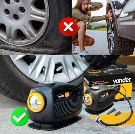 Vonder CAV 12 - Compressor de Ar Automotivo, 12 V
