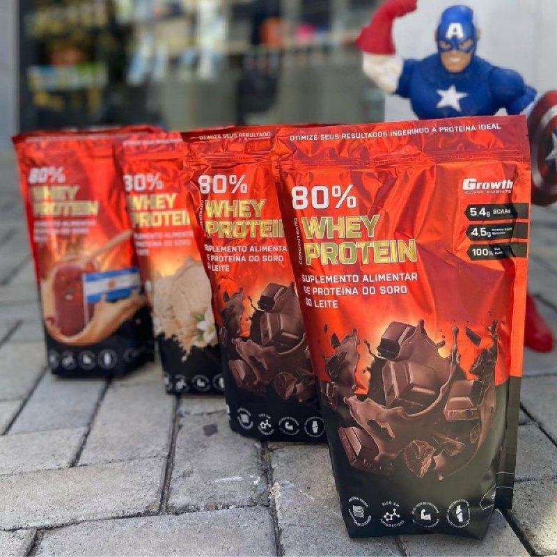 Whey Protein Concentrado 1kg Growth Supplements - Chocolate