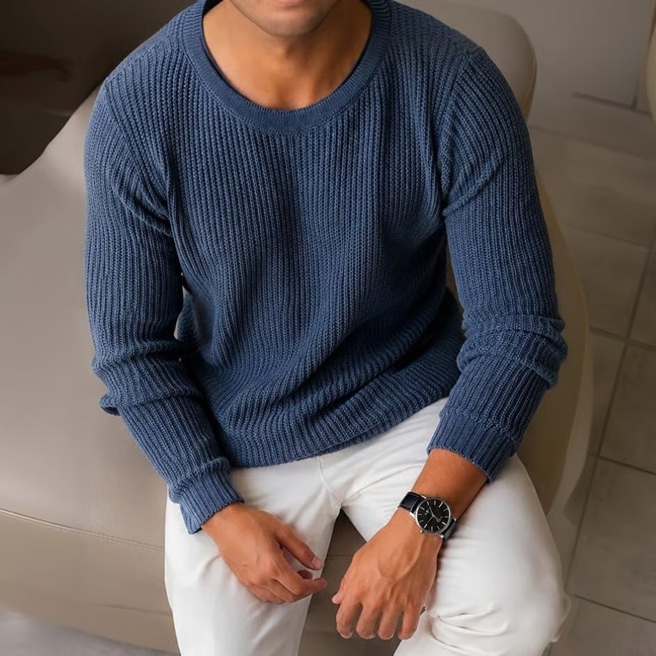 🤓Suéter Masculino Lã Tricot Blusa De Frio Social Manga Longa
