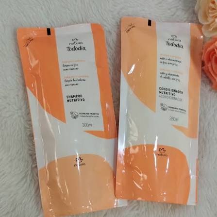 Kit Tododia Refil Shampoo e Condicionador Nutrição Pêssego e Amêndoa 2 produtos