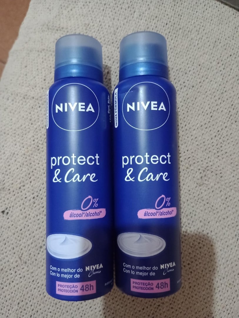 Kit Desodorante Aerossol NIVEA Protect & Care 150ML - 2 Unidades, Nivea, pacote de 2