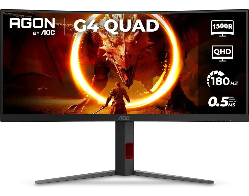 Monitor Gamer Curvo AOC 34" WQHD 180Hz