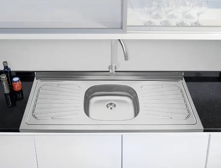 Pia Tramontina 120x52cm New Raggi 40 em Aço Inox