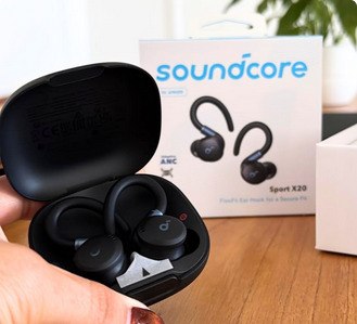 soundcore Sport X20 da Anker, Fone de Ouvido Bluetooth 5.3 Sem Fio, Fone esportivo, ANC Ad...
