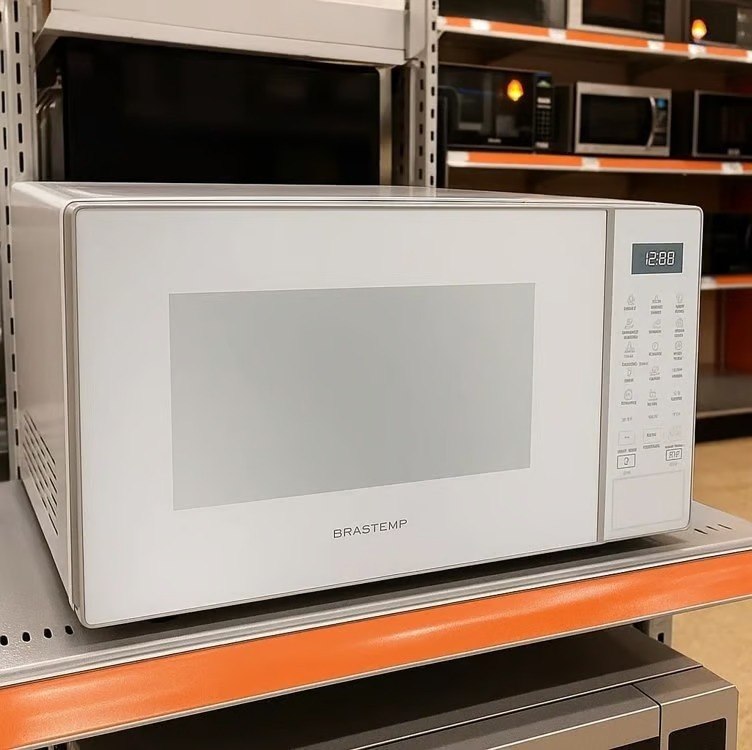 🤓Micro-ondas Brastemp 32L Branco com Menu Gourmet - BMS46AB