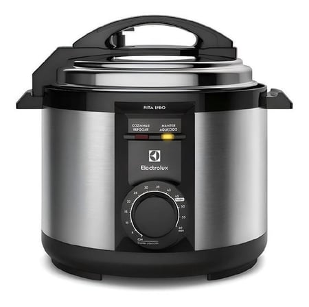Panela De Pressão Elétrica Electrolux 5l Cor Inox Efficient Por Rita Lobo Pce20 - 127v
