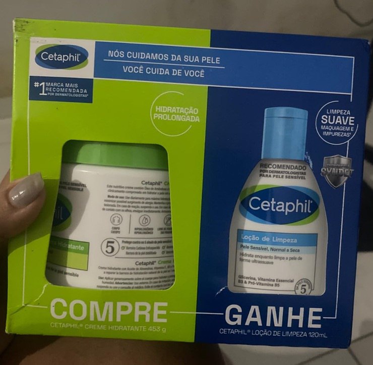 Kit Cetaphil Creme Hidratante 453g e Loção De Limpeza 120ml