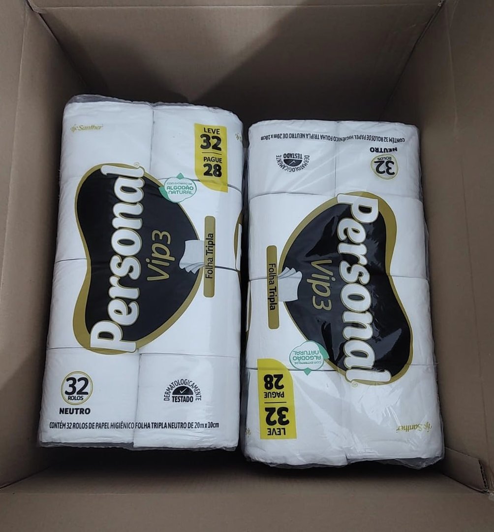 Personal Papel Higiênico Vip Folha Tripla, 32 Rolos De 20M