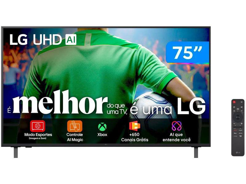 Smart Tv LG Uhd Ai Ua85 75 Polegadas Hdr10 Pro Processador 7 Ai Ger 8 Webos 25