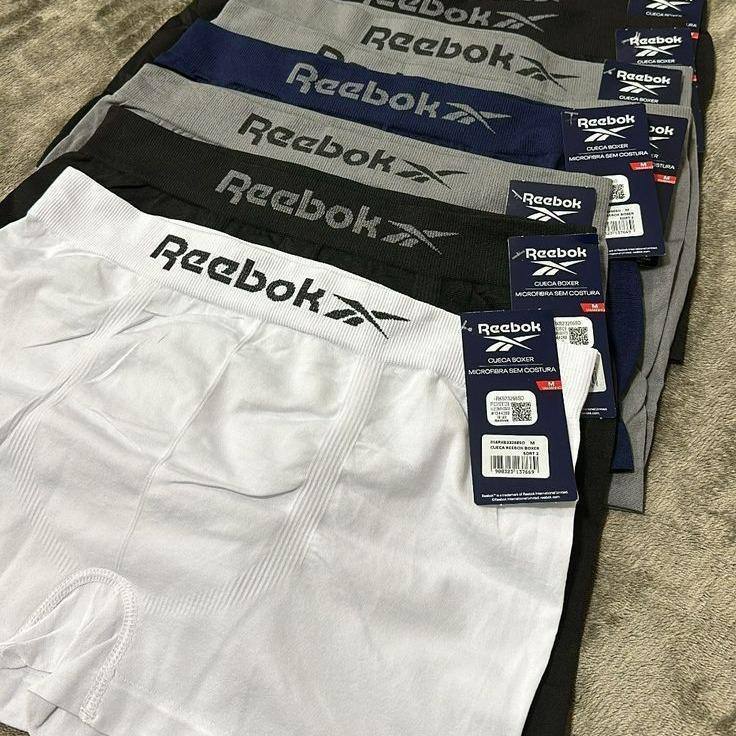 Kit 6 Cuecas Boxer Classic Reebok Microfibra