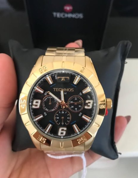 Relógio Technos Masculino Racer Prata - 2115twc/1p Preto