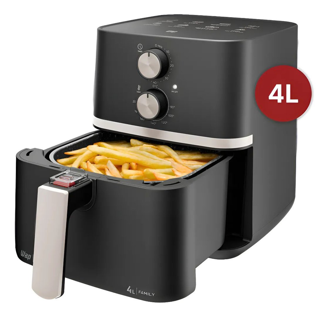 Fritadeira Elétrica Wap Air Fryer Family 4l Antiaderente E Com Desligamento Automático 150...