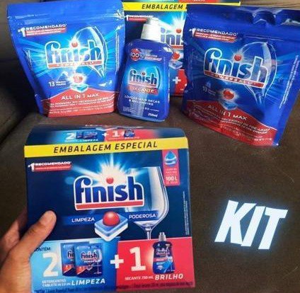 Finish Kit 2 Detergente Power Ball 13 Tabs + Secante Lava Louça 250Ml