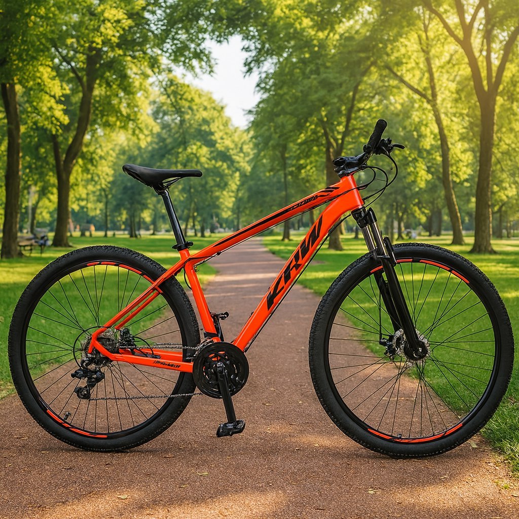 Bicicleta Alumínio Aro 29 KRW Shimano TZ 24 Velocidades Ltx Freio a Disco Suspensão Diante...