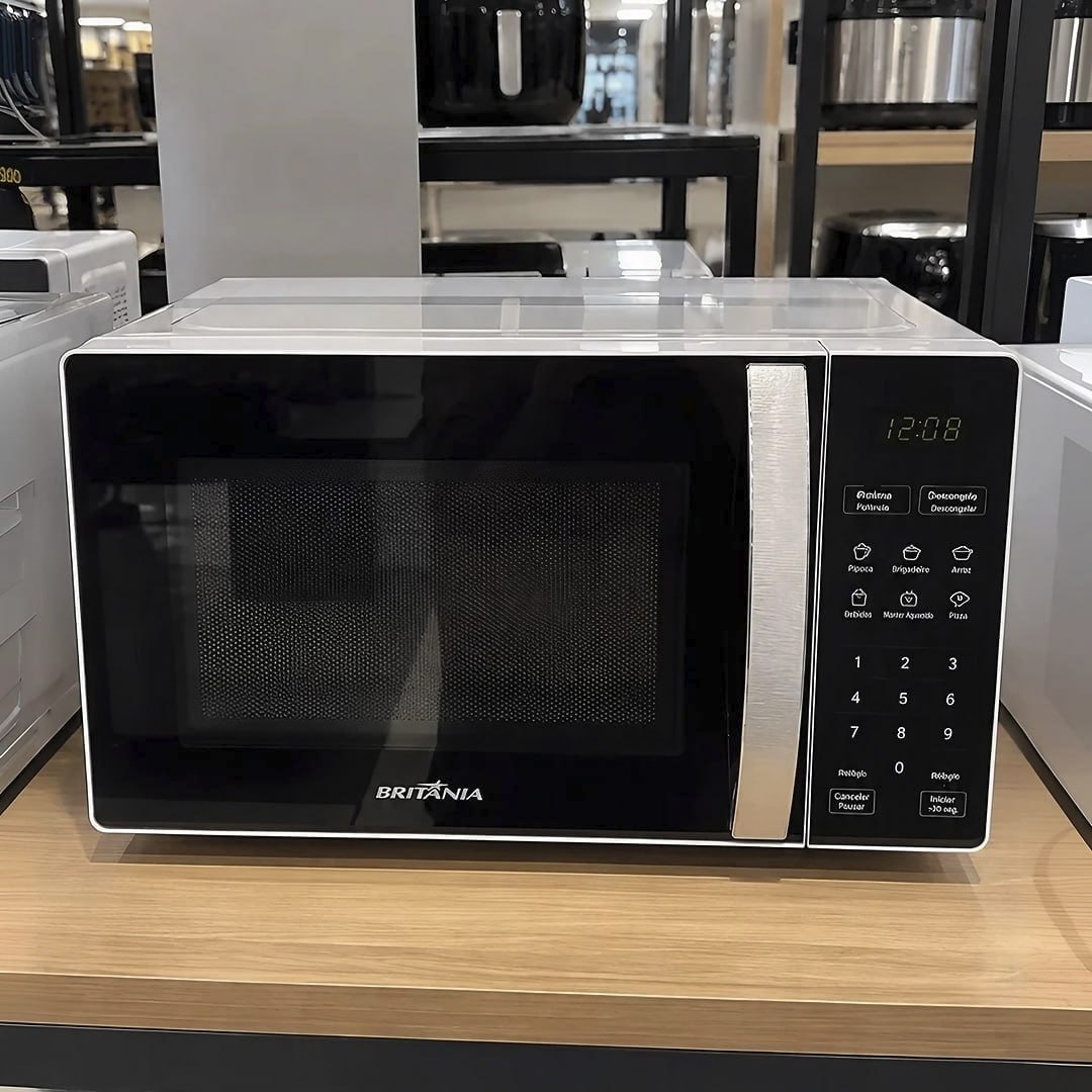Micro-ondas Britânia Bmo23 De Preto 20l Branco
