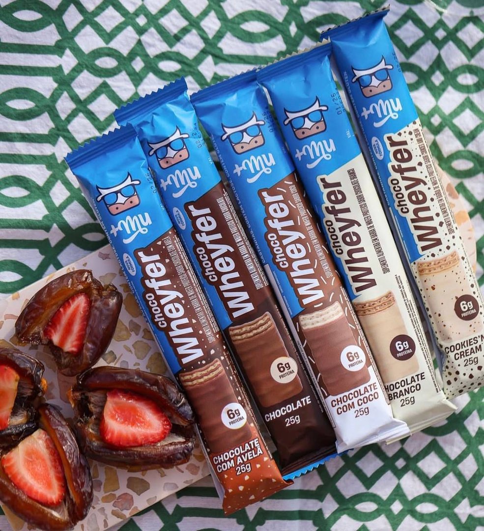 Chocowheyfer Proteico Sabor Chocolate Com Coco Display Com 12 Unidades 25g +mu