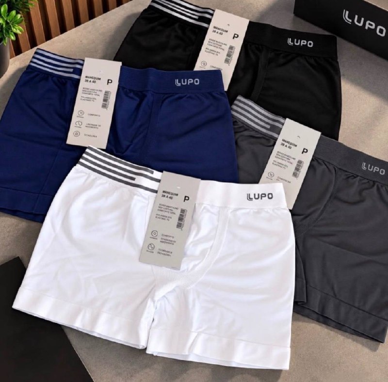 Kit 6 Cuecas Lupo Boxer Poliamida Sem Costura Box Masculina