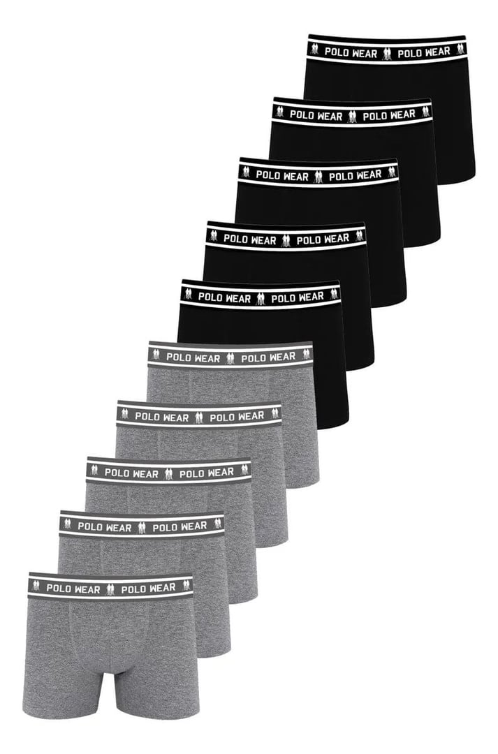 Kit 10 Cuecas Algodão Polo Wear Sortido