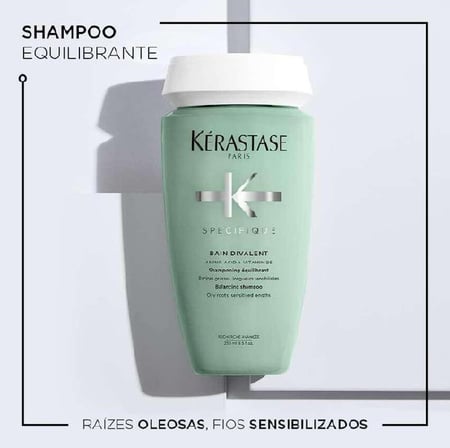 Kérastase Shampoo Specifique Bain Divalent, Cabelos oleosos, Controle da oleosidade, Amino...