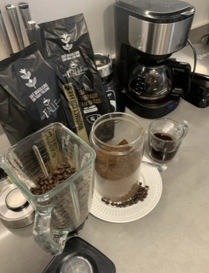 Café Em Grao Torrado Expresso Arábica Torra Escura Grãos 1kg Gourmet Cafe Italle