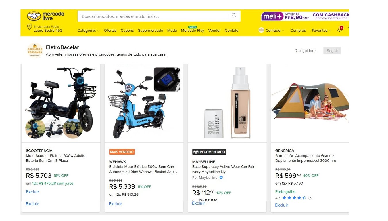 OFERTAS MERCADO LIVRE!