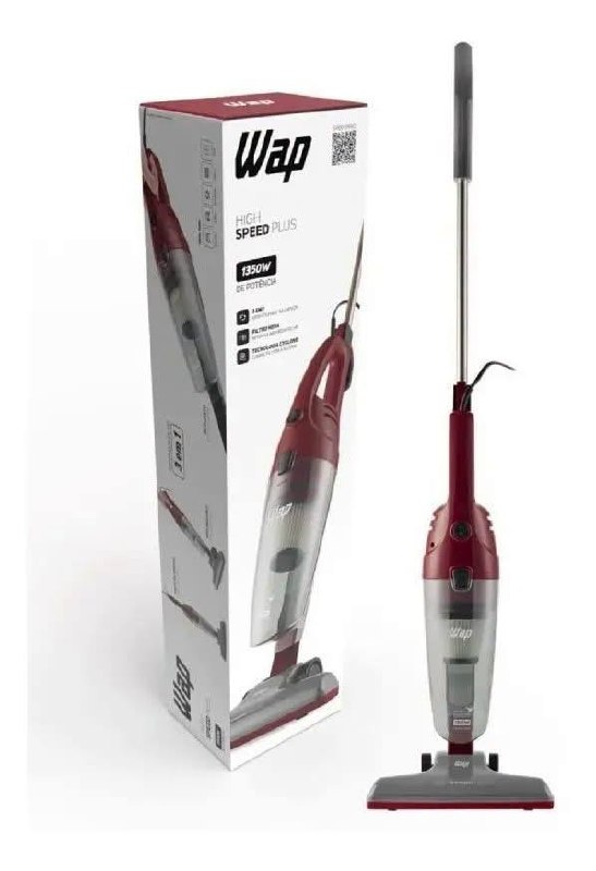 Aspirador De Pó Vertical E Portátil Wap High Speed Plus 1350w 1,2 Litros Filtro Hepa Tecnologia Cyclone 3 Em 1