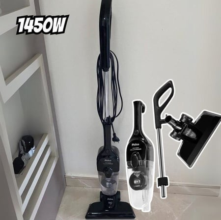 Aspirador de Pó Vertical Philco Filtro Ciclone - 1450W PAS1600P Preto