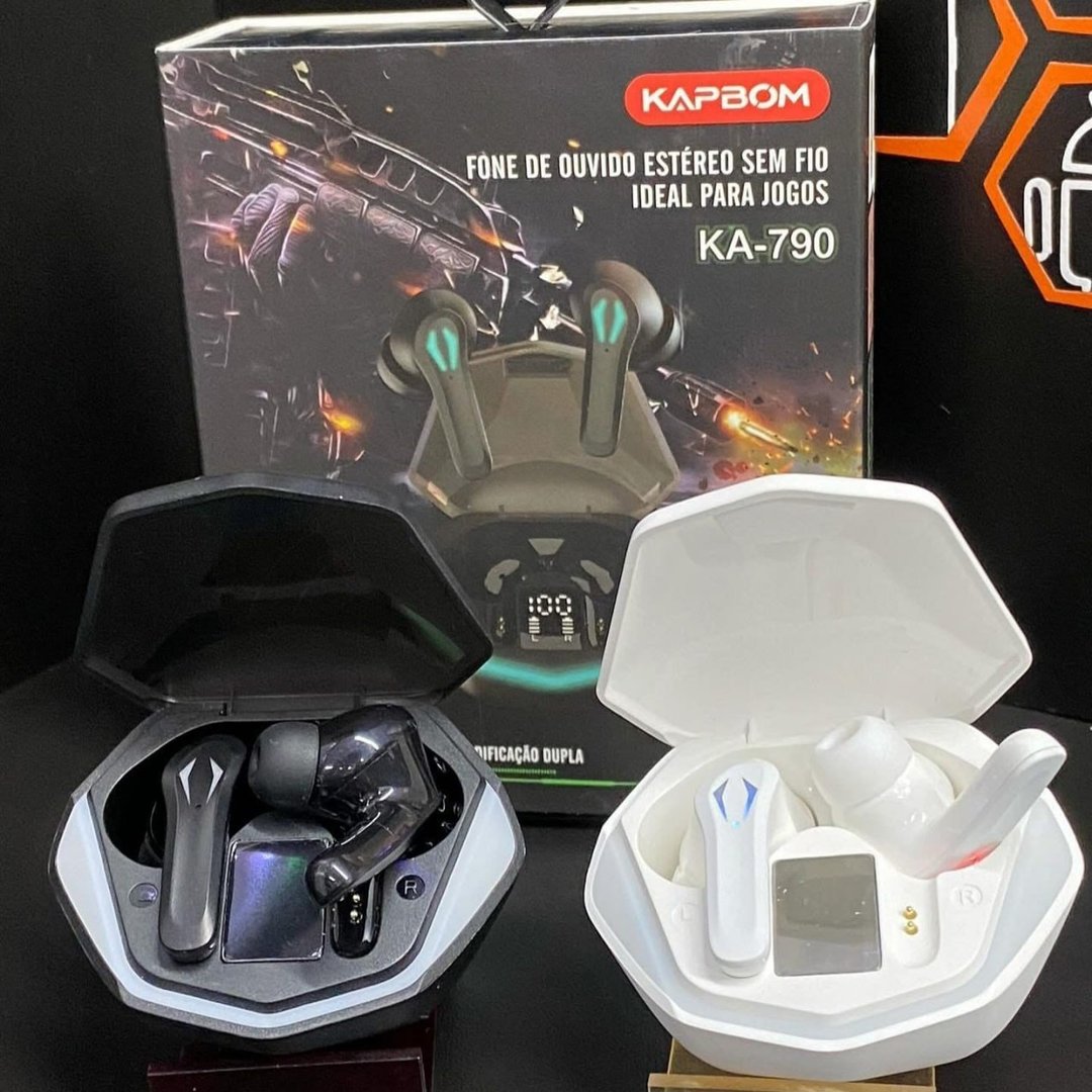 Fone De Ouvido Bluetooth 5.3 Gamer Tws Sem Fio Com Led Rgb Microfone Esportivo Academia Ca...