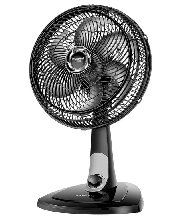 Ventilador de mesa Mondial 110V, 30cm, 6 pás, Turbo - VT-30-NB