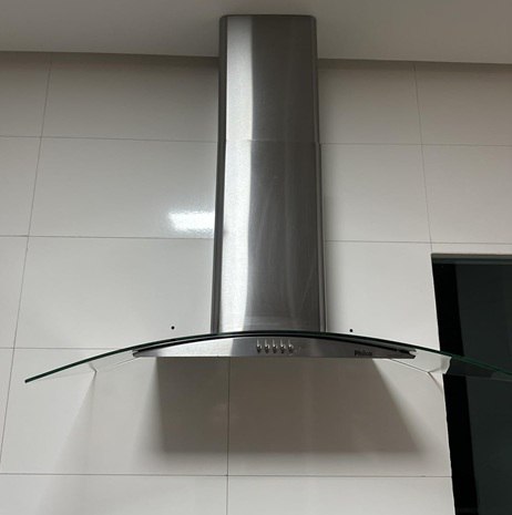Coifa Depurador Philco Glass 90cm c/ Lâmpadas de LED Inox p/ Fogão de 5 e 6 Bocas - 220v
