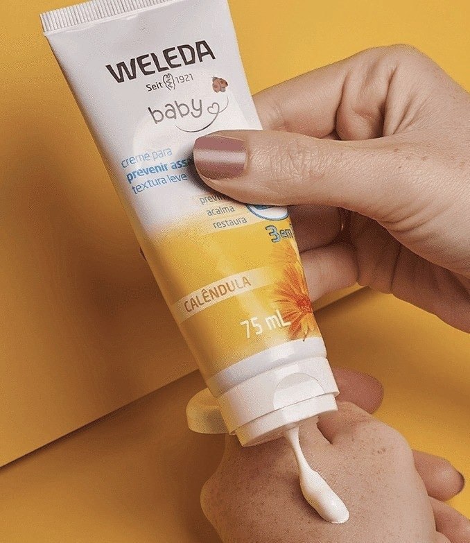 Weleda Babycreme de Calêndula | Proteção Natural Contra Assaduras | Fórmula Suave com Calêndula e Camomila | 120 ml