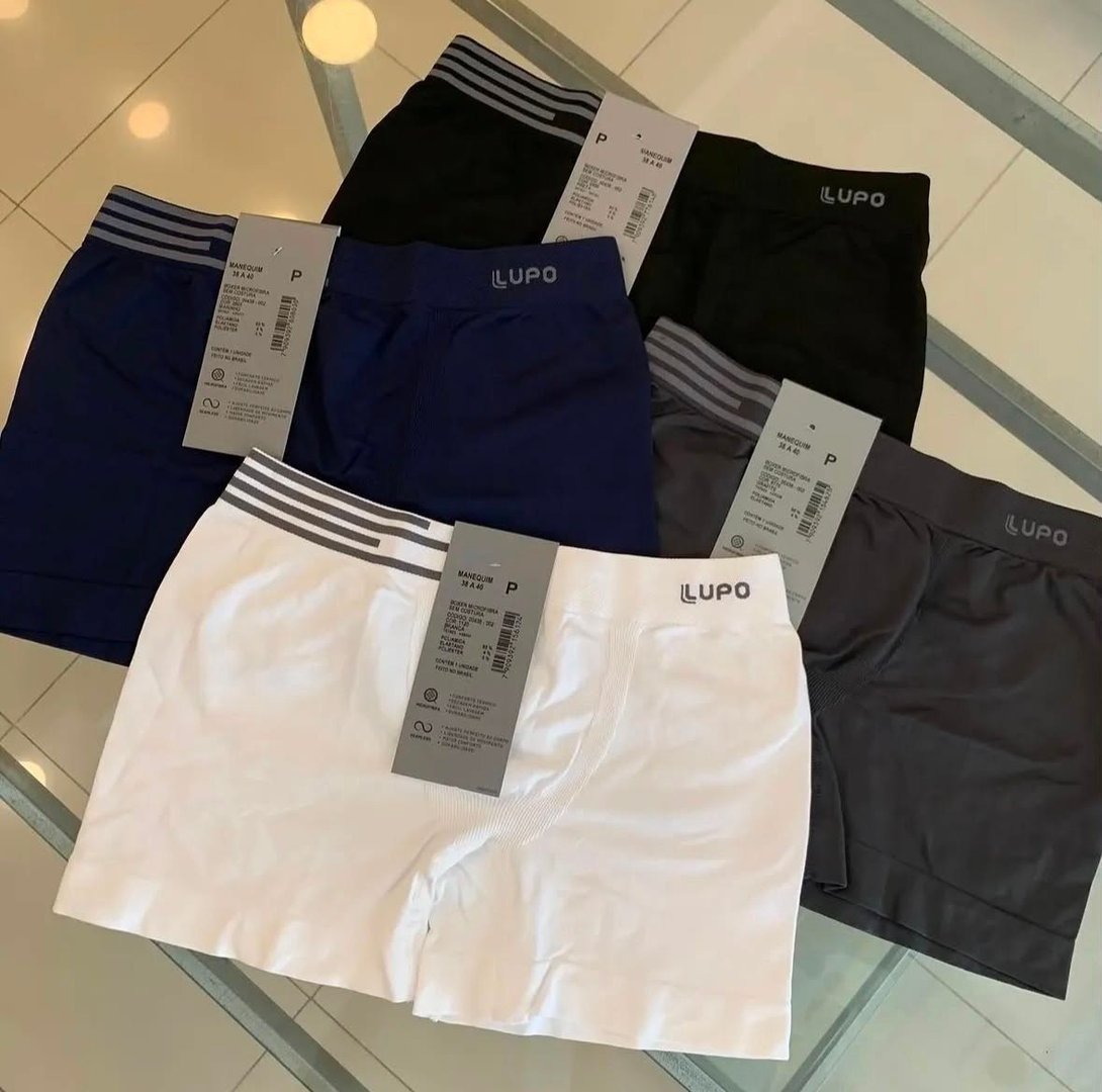 Kit 4 Cuecas Lupo Boxer Poliamida