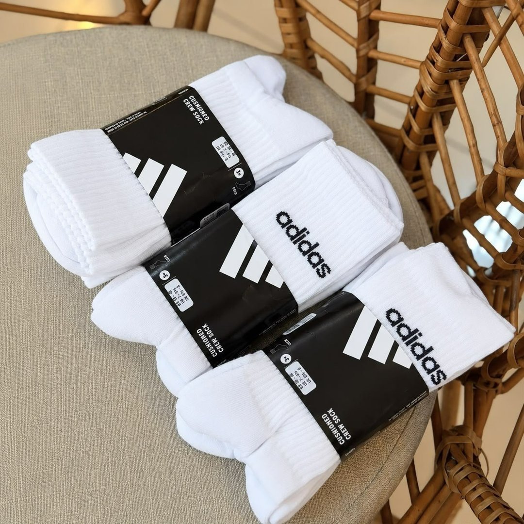 Kit com 3 Meias Adidas Crew