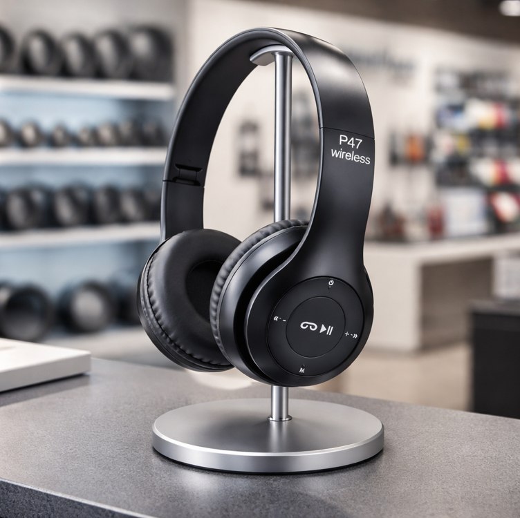 Fone de Ouvido Headphone P47 Sem Fio Bluetooth Wireless Micro Sd 5.0 Dobrável Com Microfon...