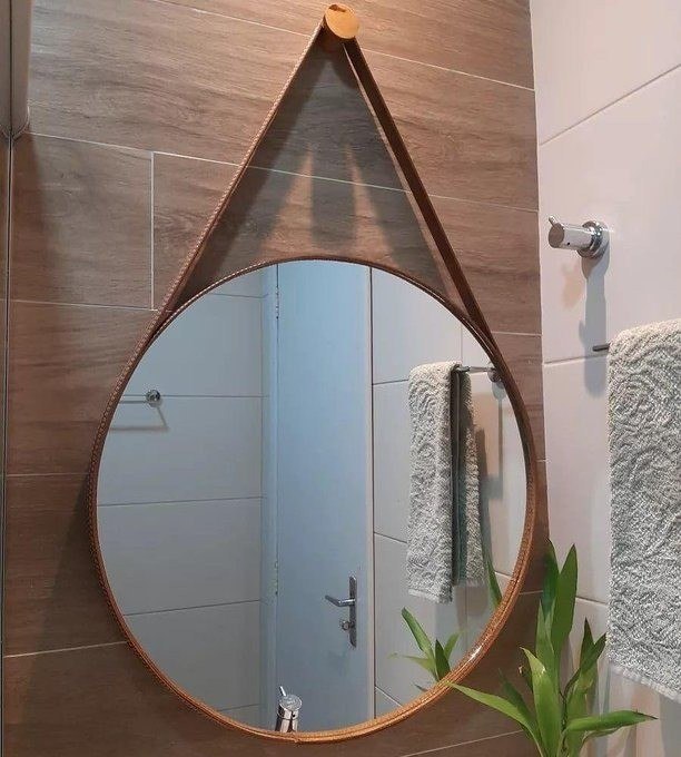 Espelho Adnet Redondo Para Banheiro/quarto/sala/30cm+brinde