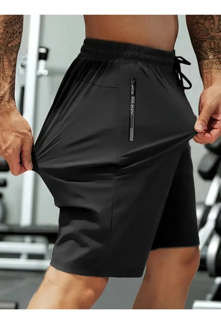 Bermuda 2 Bolsos Zíper Secagem Rápida