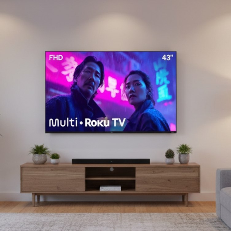 Multi Roku TV 43" Smart DLED FHD Wi-fi 3 HDMI Alexa e Google Home