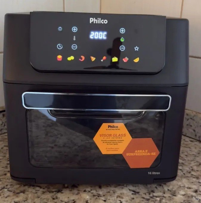 Fritadeira Air Fryer Philco 16 Litros Painel Touch Digital Preto - 110v/220v