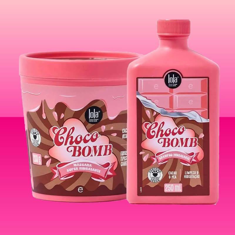 Lola Cosmetics Chocobomb Kit - Máscara + Shampoo para Todos os Tipos de Cabelo - Lola From Rio
