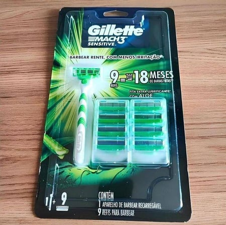 Gillette Aparelho De Barbear Mach3 Sensitive + 9 Cargas