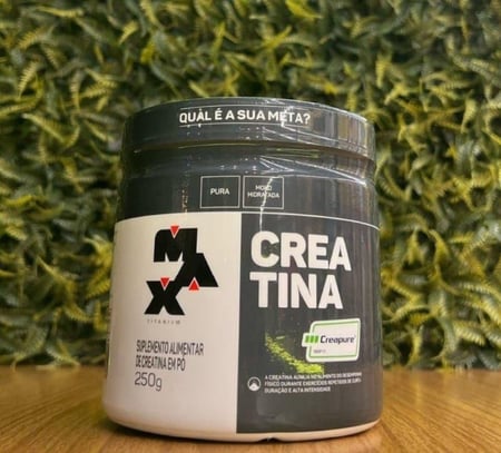 Suplemento Em Pó Pote 250g Creatina Creapure Max Titanium Sem Sabor