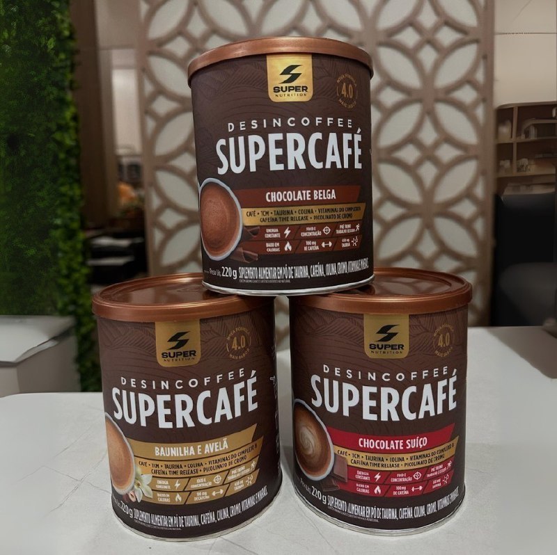 Supercafé Desincoffee Termogênico 220g Chocolate Suíço Super Nutrition