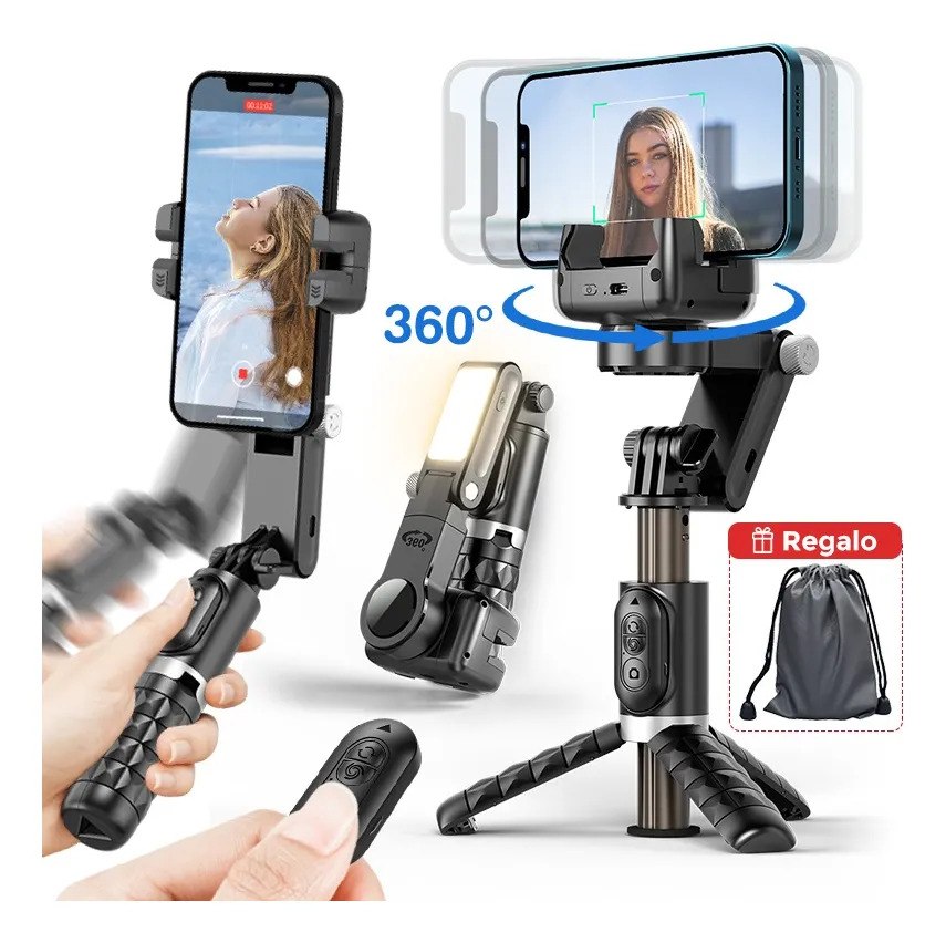 Axnen Q18 Selfie Stabilizer Gimbal Para Celulares De 360° Preto
