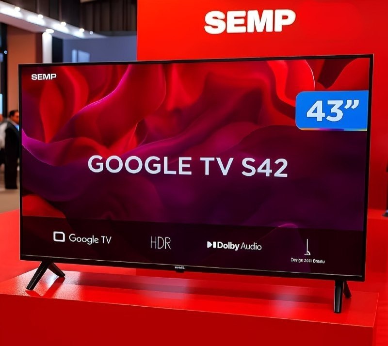 Smart TV 43" Full HD LED Semp HDMI Bluetooth USB Sistema Operacional GoogleTV