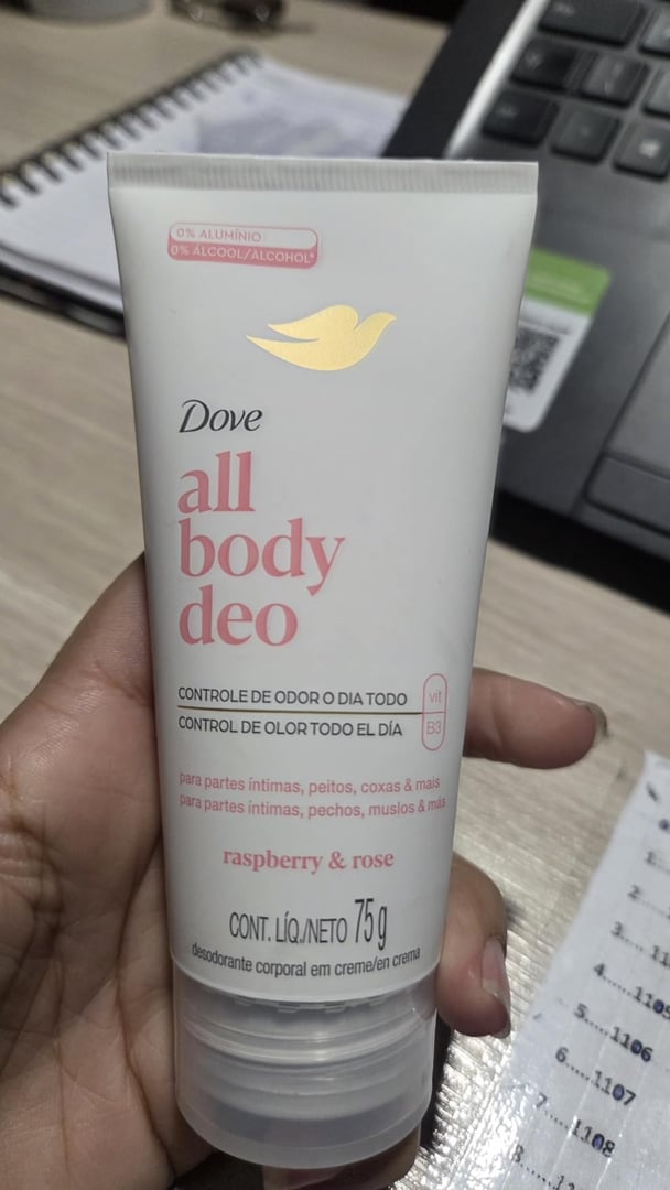 Dove All Body, Framboesa e Rosa 75g