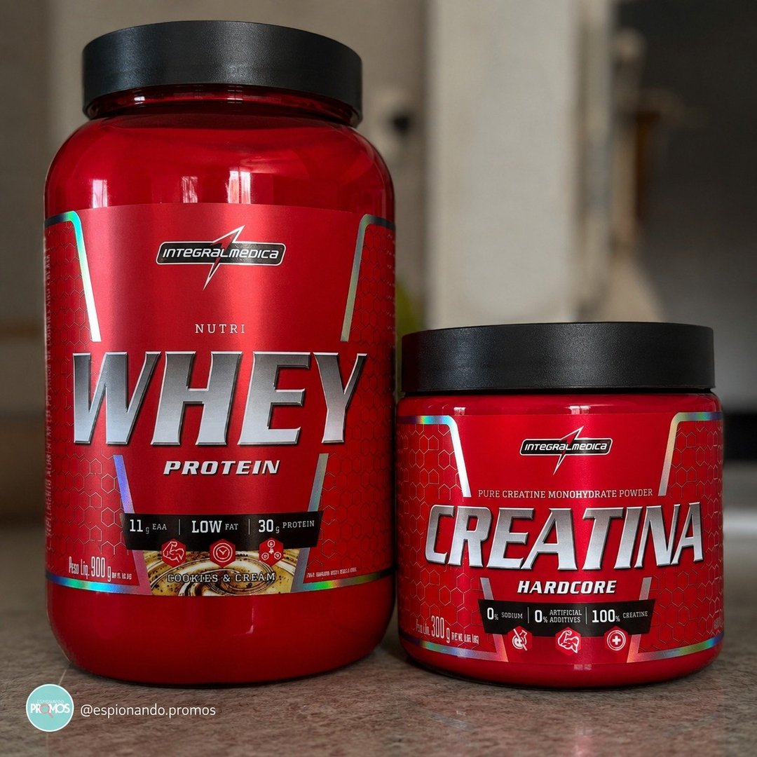 Kit Whey Protein 900g + Creatina 300g Integralmedica