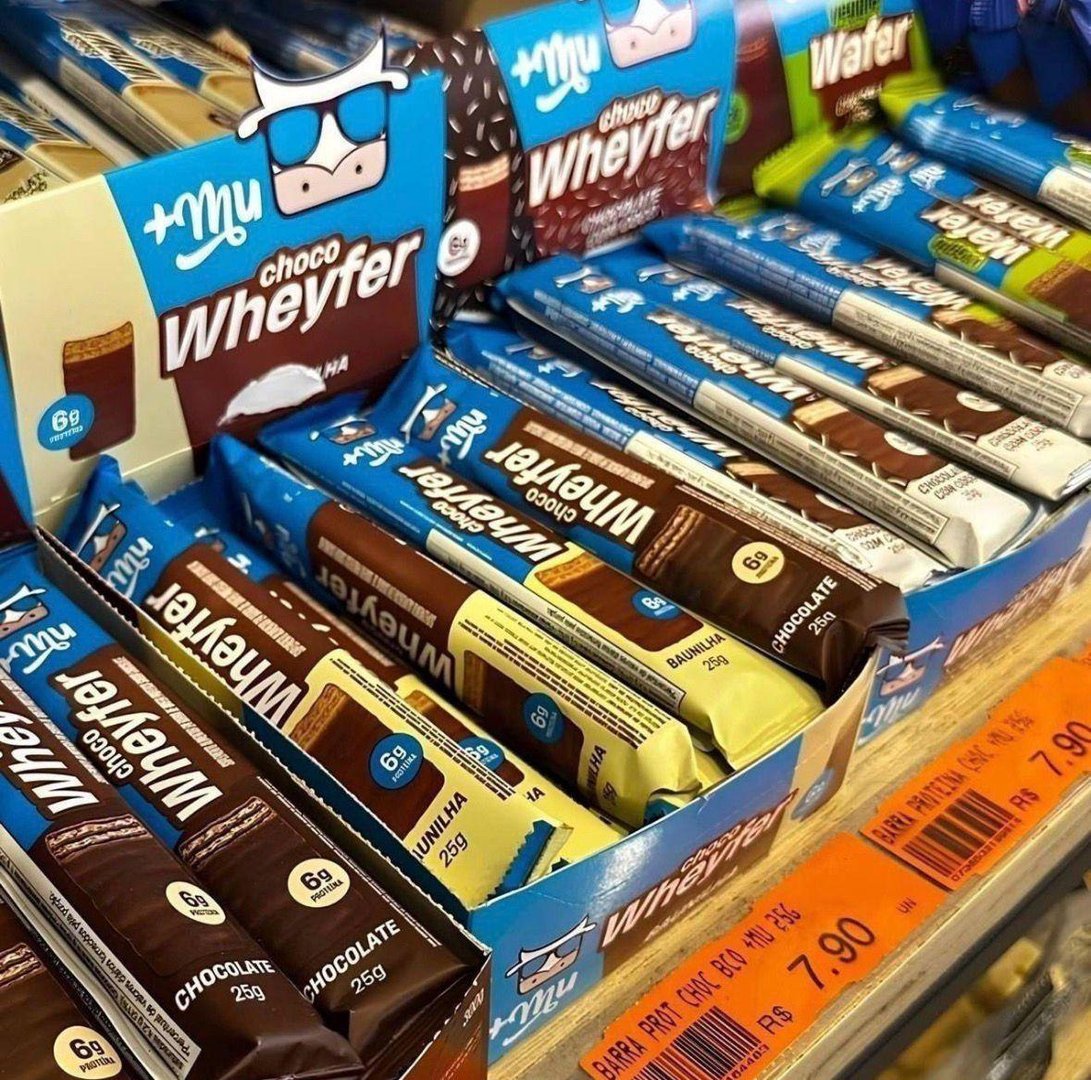+Mu Chocowheyfer Proteico Caixa Mista - Display 12 unidades