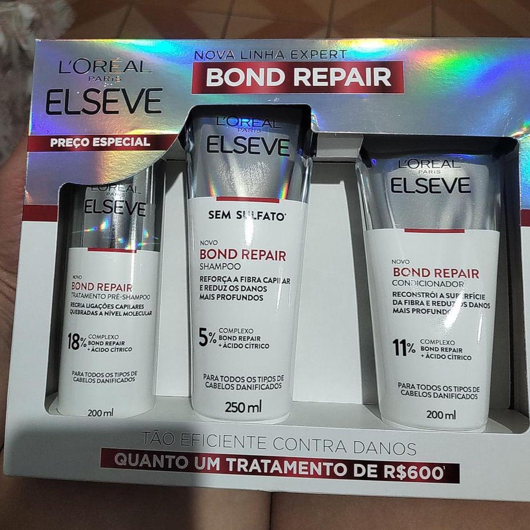 L'Oréal Paris Elseve Bond Repair Kit Tratamento Completo Reparação Molecular com Ácido Cít...