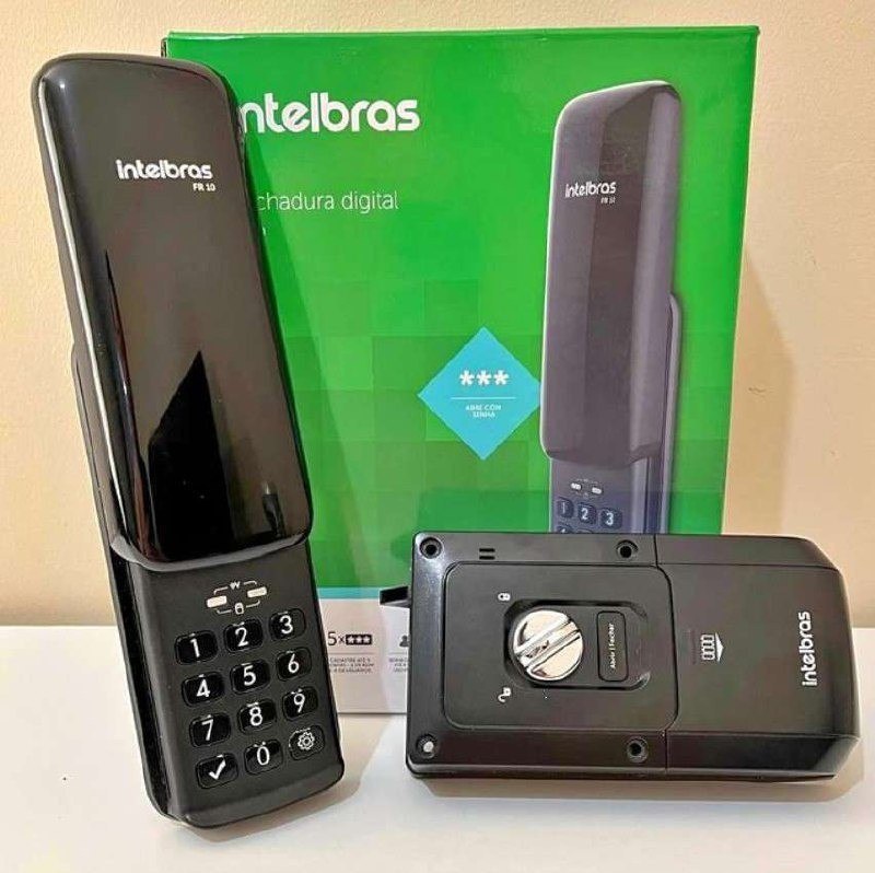 Fechadura Digital De Sobrepor Com Senha Fr 10 Intelbras Preto